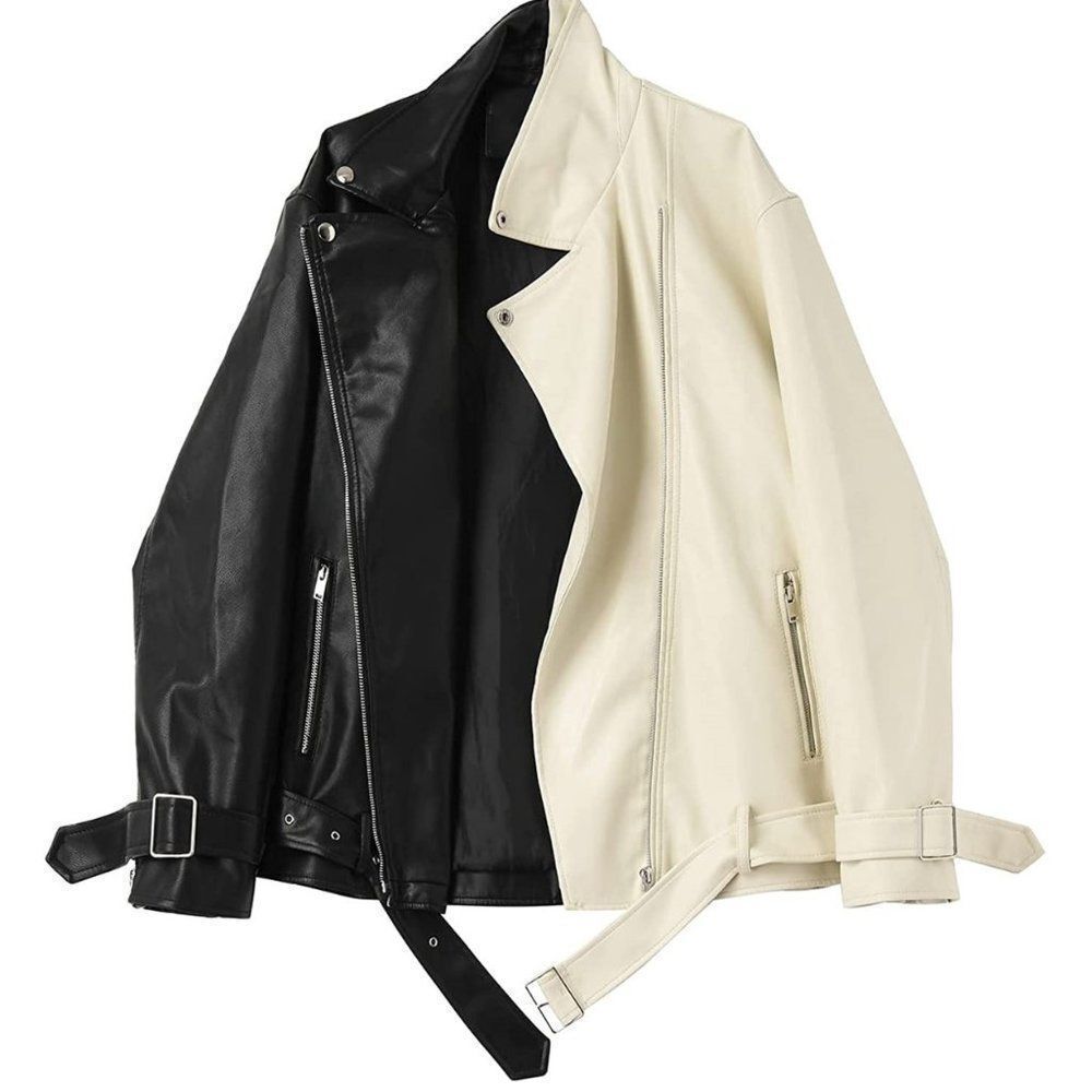 Juj Faux Leather Jacket With Belt, 2137